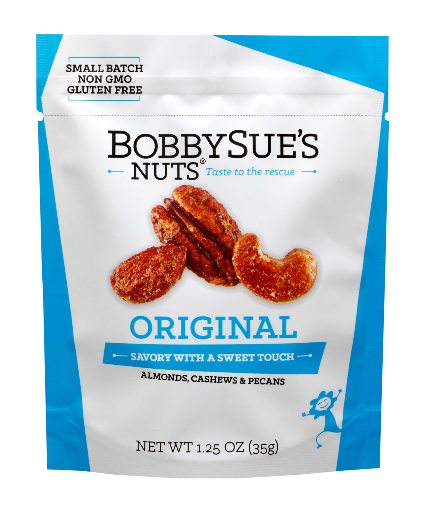 small snack pack of bobby sue's nuts original flavor