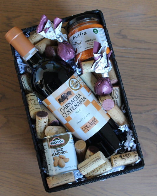 Spanish Wine Gift Basket - ONE BOTTLE