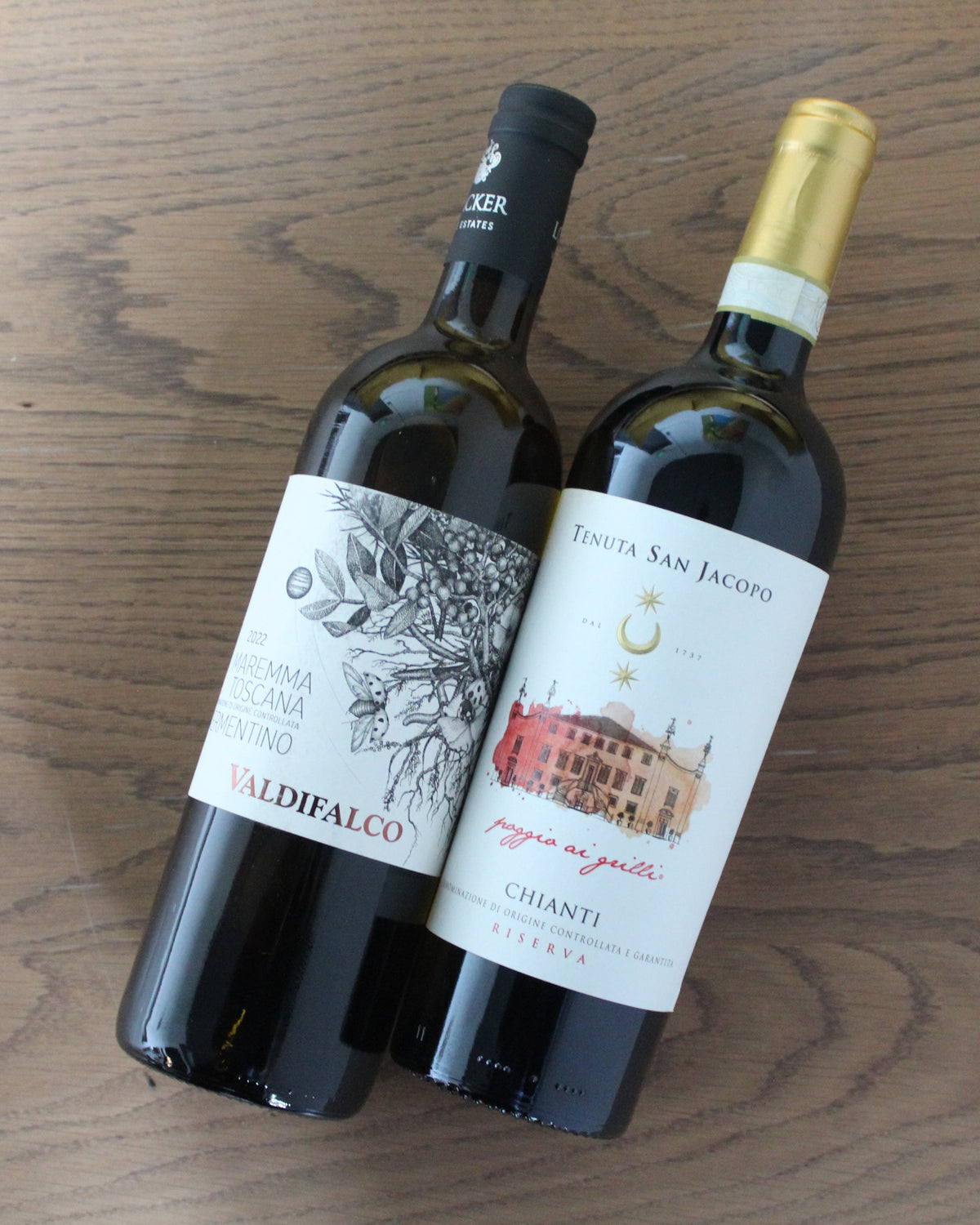 Italian Wine Gift Basket - TWO BOTTLES