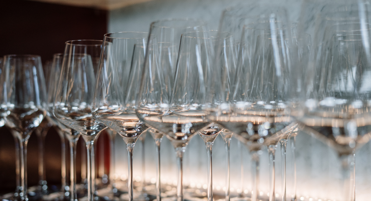empty wine glasses
